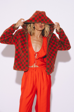 POLAR WEŁNIANY YPOS PATTERN KORAL CAMELLO ULTRA LIGHT