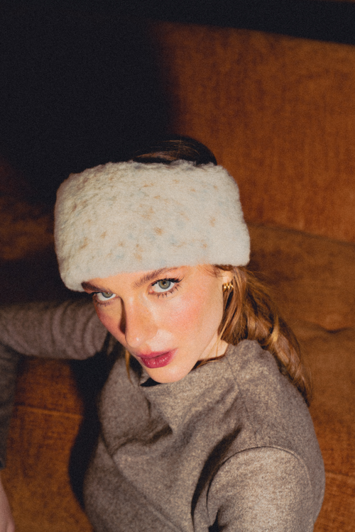 OPASKA VOVO PATTERN KROPKI MULTI BEŻ