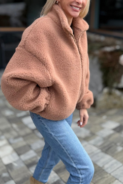 KURTKA WEŁNIANA  BLANCS+ RUGBY TAN ULTRA LIGHT