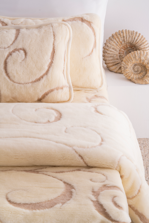 KOMPLET POŚCIELI WEŁNIANEJ FLORES 160x200