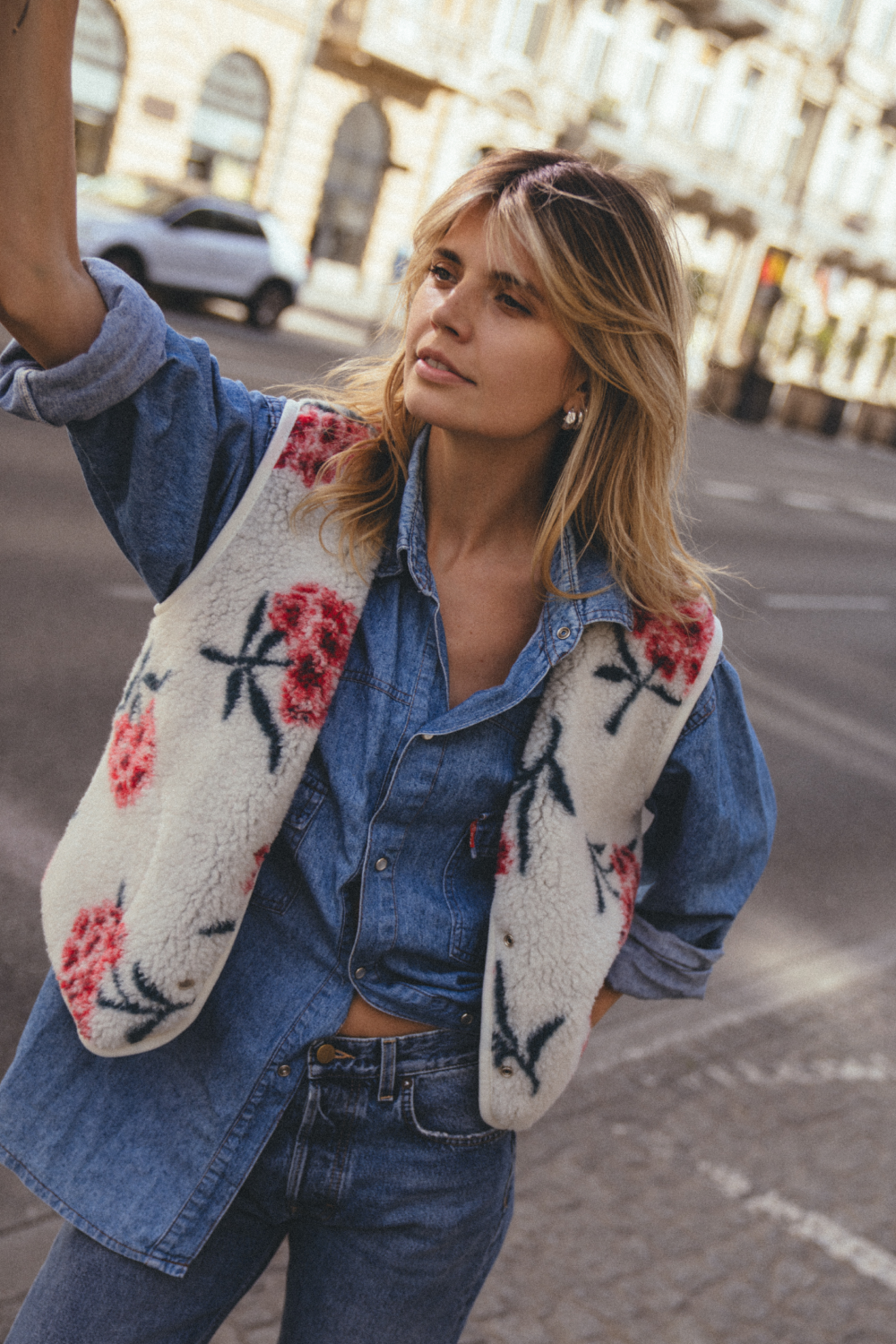 KAMIZELKA MERINO SUR PEONY