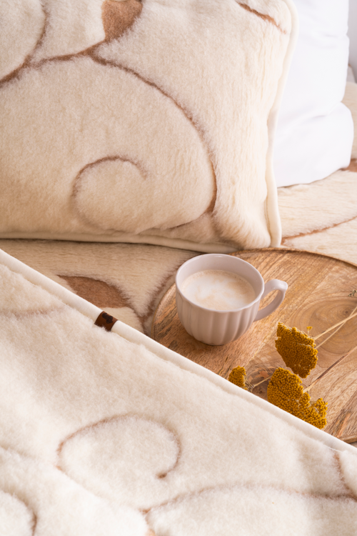 KOMPLET POŚCIELI WEŁNIANEJ FLORES II 160x200