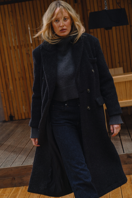 PŁASZCZ WEŁNIANY CLASSY CZARNY