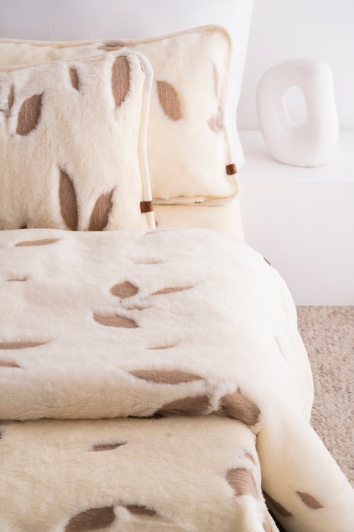 KOMPLET POŚCIELI WEŁNIANEJ LEAF 160x200