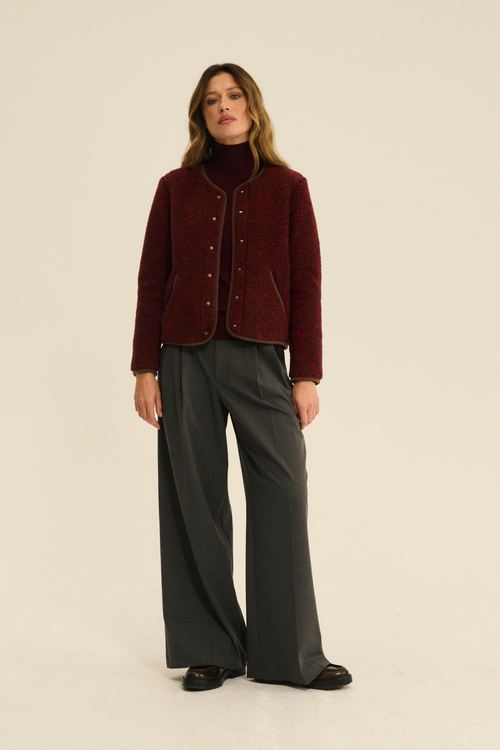 BLUZA TYBS PATTERN KROPKI MULTI CZERWONE ULTRA LIGHT