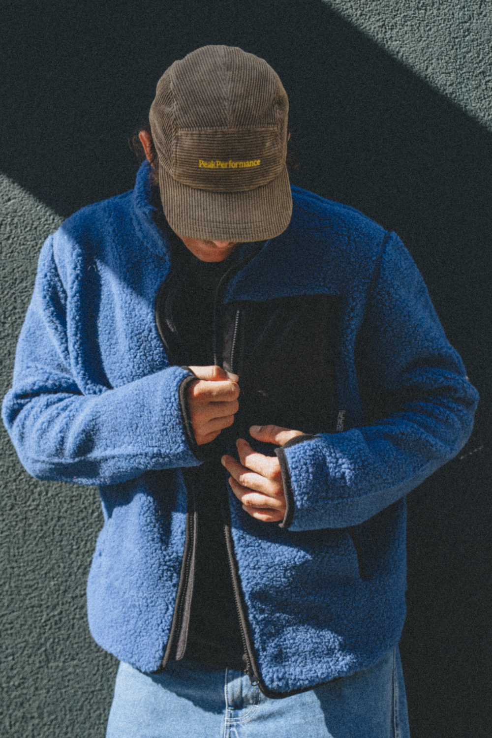 KURTKA SHERPA MEN BLUE BLUE
