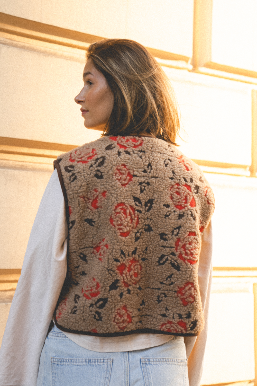 KAMIZELKA MERINO CAMINO OLD ROSE CORAL