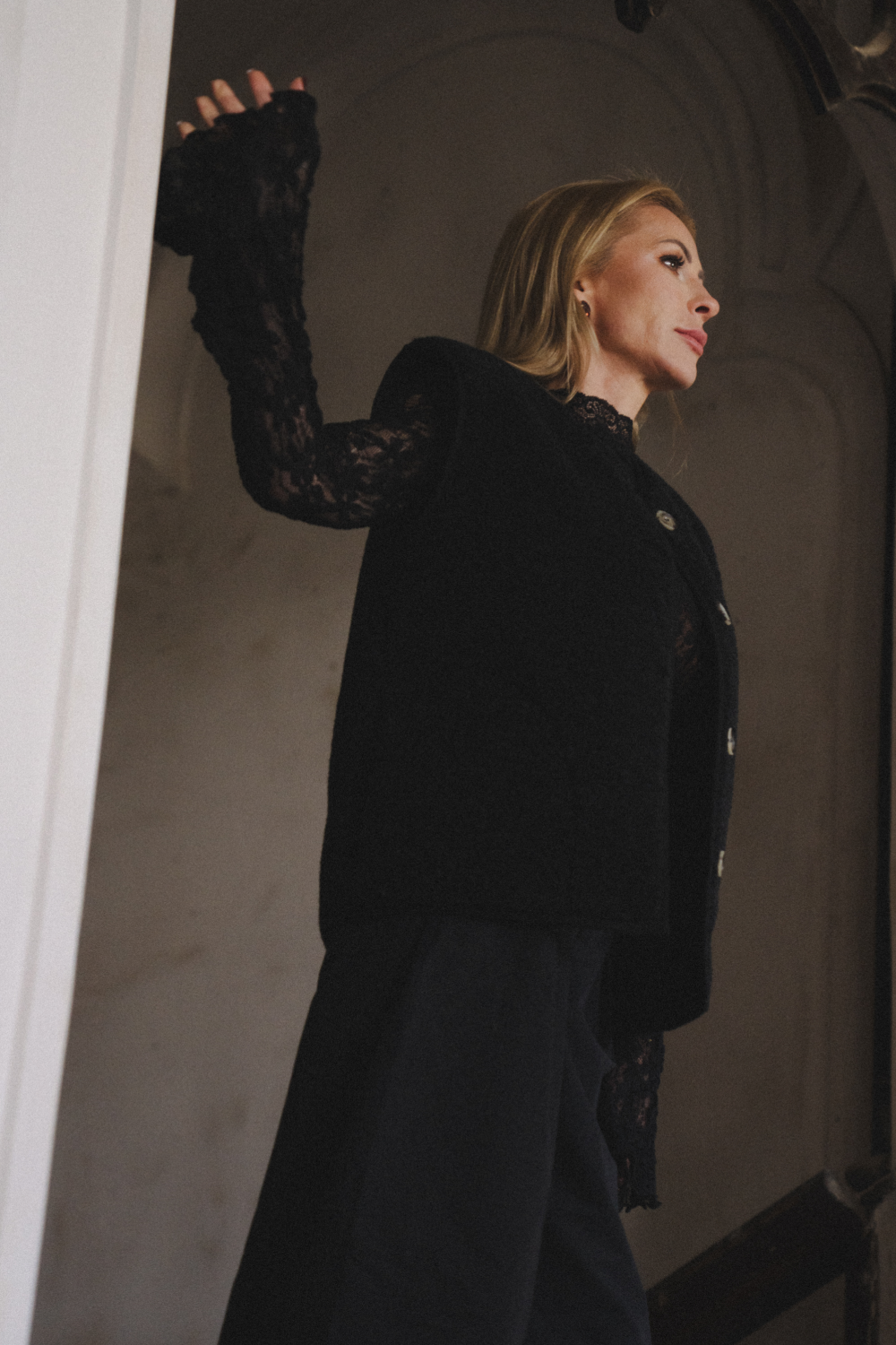 KAMIZELKA MERINO LILA LUX DEEP BLACK
