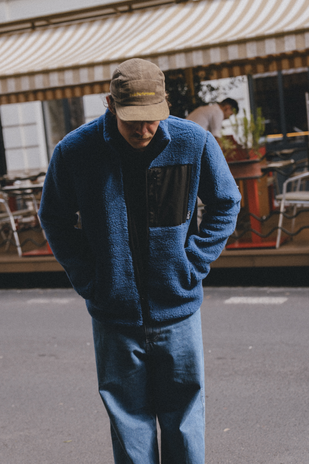 KURTKA SHERPA MEN BLUE BLUE