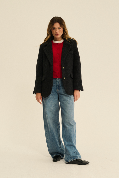 MARYNARKA WEŁNAIANA MANY CZARNY