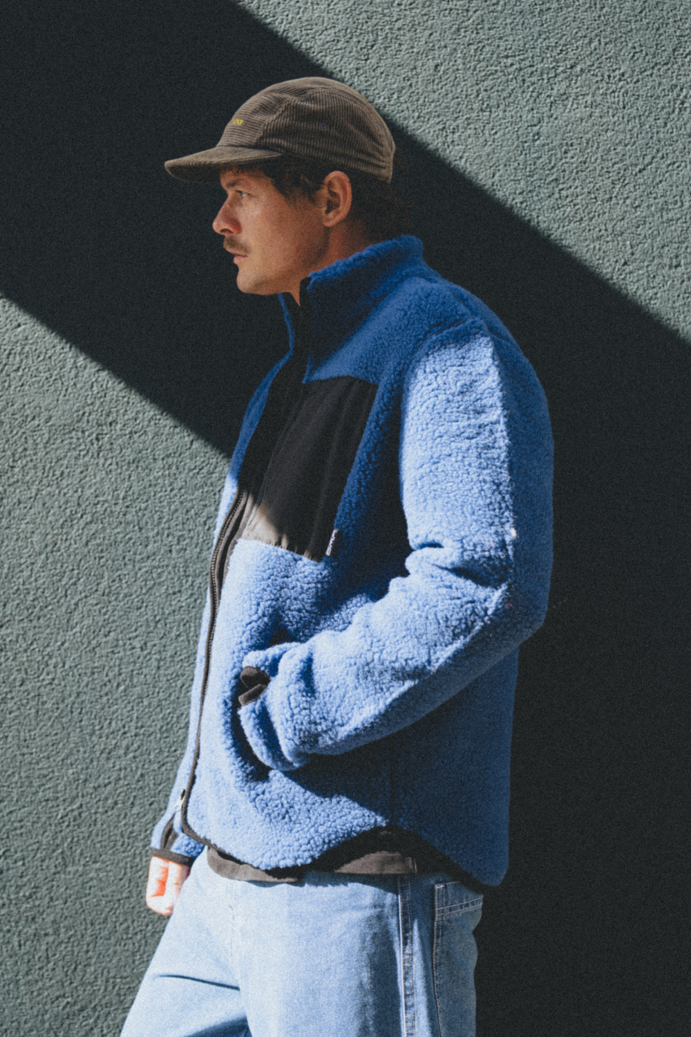 KURTKA SHERPA MEN BLUE BLUE