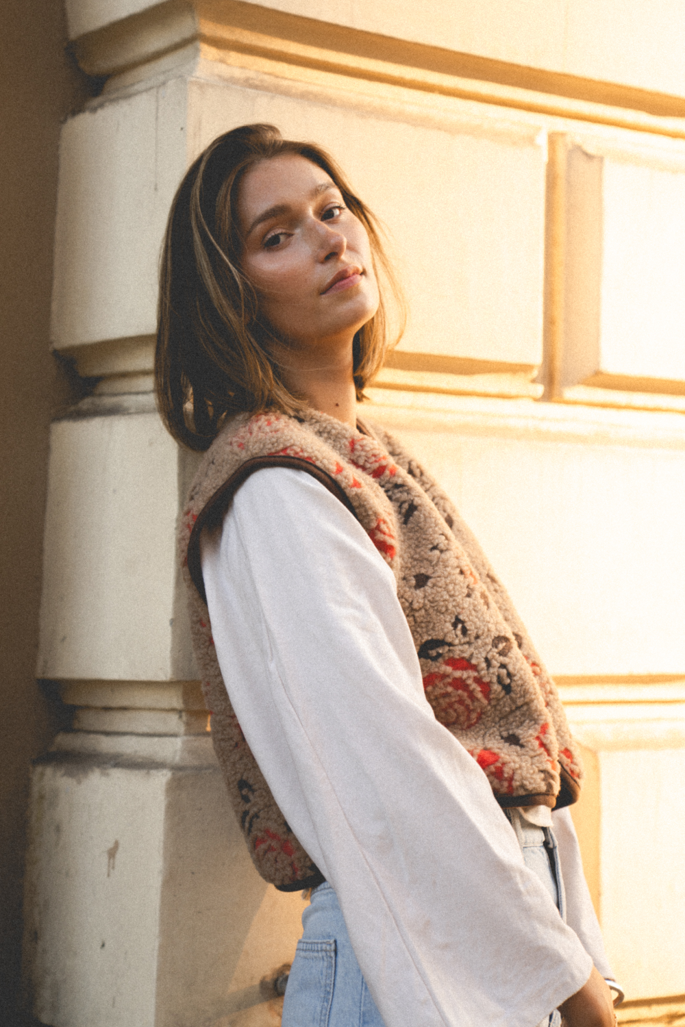 KAMIZELKA MERINO CAMINO OLD ROSE CORAL