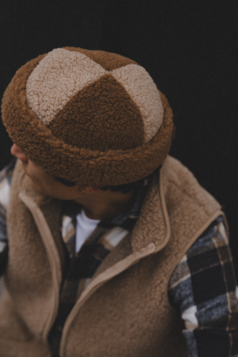 CZAPKA MERINO DOCKER DUO TEDDY BROWN/ TAN