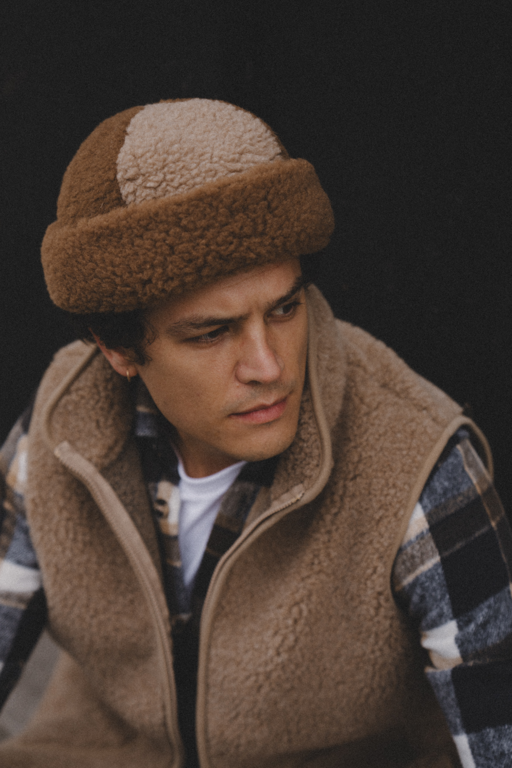 CZAPKA MERINO DOCKER DUO TEDDY BROWN/ TAN