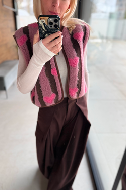 KAMIZELKA CAMINO LOOP STRIPEY HEARTS