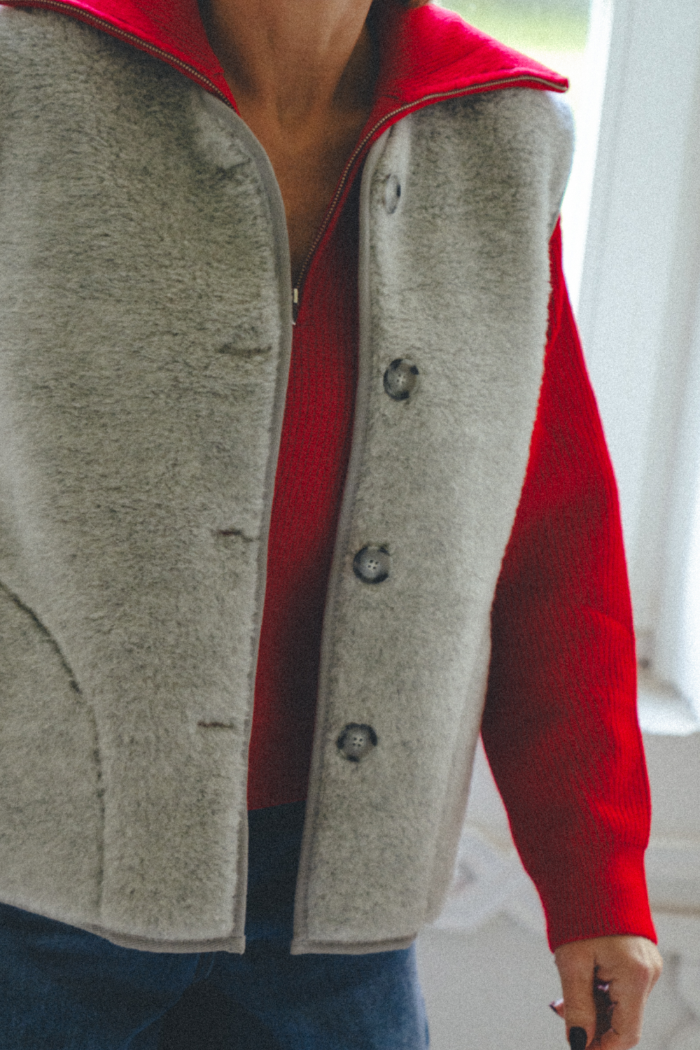 KAMIZELKA MERINO LILA LUX SILVER