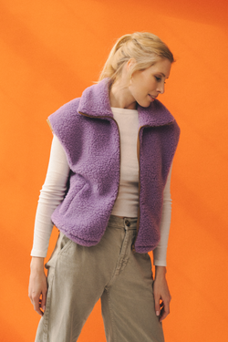 KAMIZELKA MERINO ISLA LILA