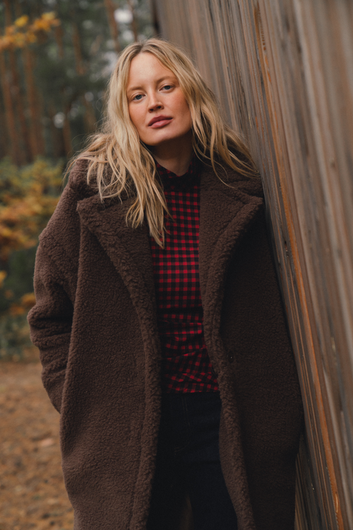 PŁASZCZ TEDDY MAX CZEKOLADA MARTINI ULTRA LIGHT