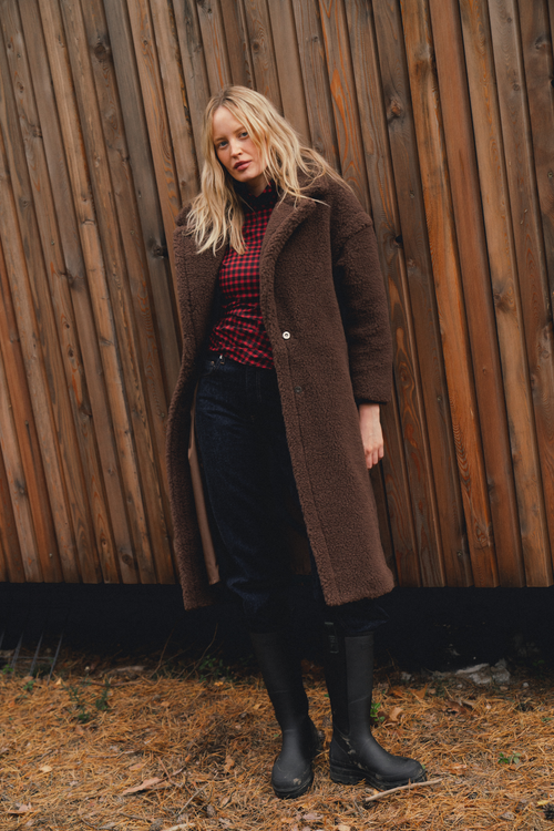 PŁASZCZ TEDDY MAX CZEKOLADA MARTINI ULTRA LIGHT