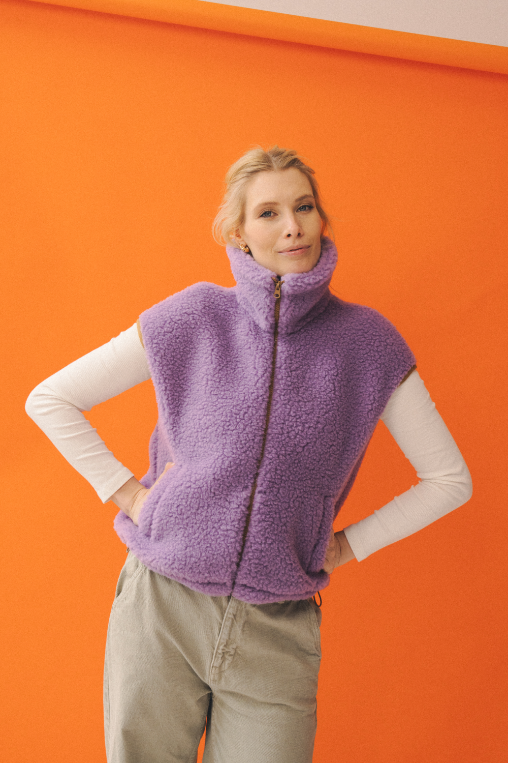 KAMIZELKA MERINO ISLA LILA