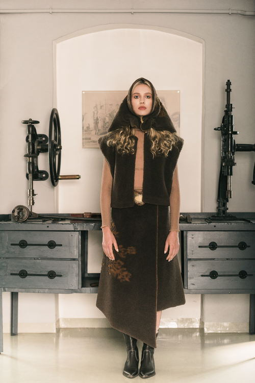 SPÓDNICA WEŁNIANA MILU