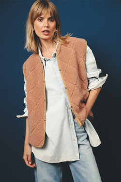 KAMIZELKA LIL LOOP RUGBY TAN