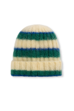 CZAPKA FLUFF ZIELONY/ ECRU