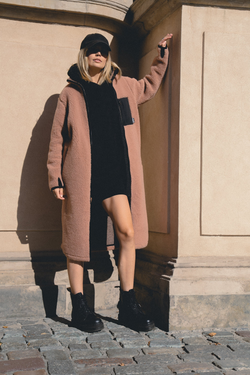 PŁASZCZ SHERPA LONG RUGBY TAN