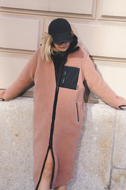 PŁASZCZ SHERPA LONG RUGBY TAN