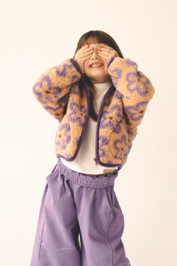 BLUZA MERINO KUFA JR. FLOWS APRICOT