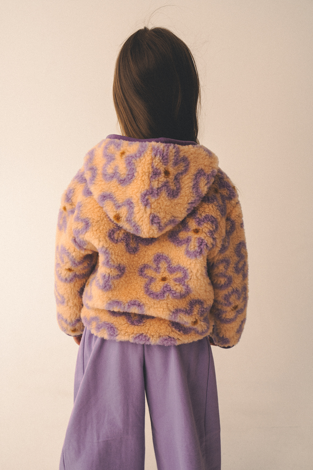 BLUZA MERINO KUFA JR. FLOWS APRICOT