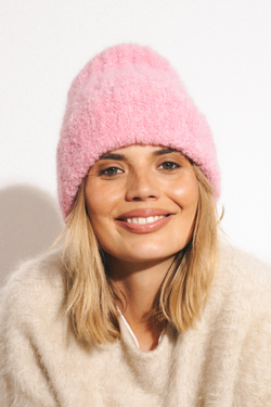 CZAPKA ALPA  BOUCLE RÓŻ