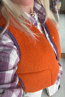 KAMIZELKA MERINO SUR VS MANDARYNKA